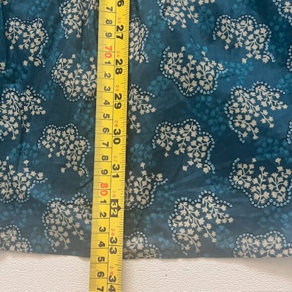 Anna Sui and Uniqlo -  Green and cream long skirt floral patterns - Picture 7 of 15